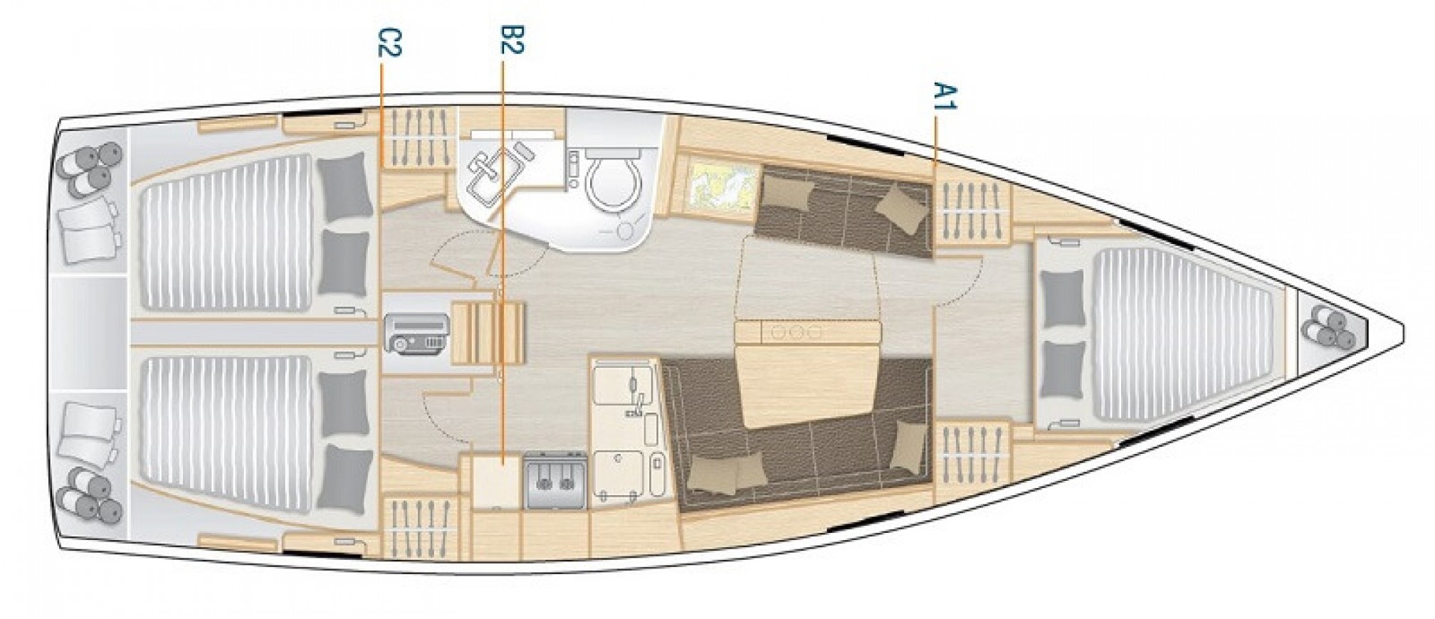 Hanse 375_Layout