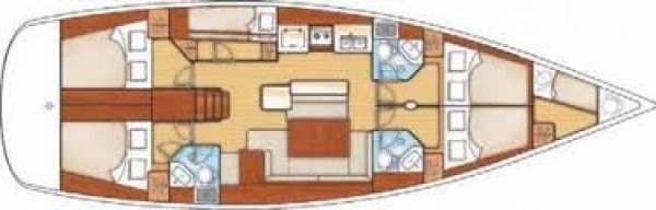 Oceanis 50 (4 cab + 1)_Layout