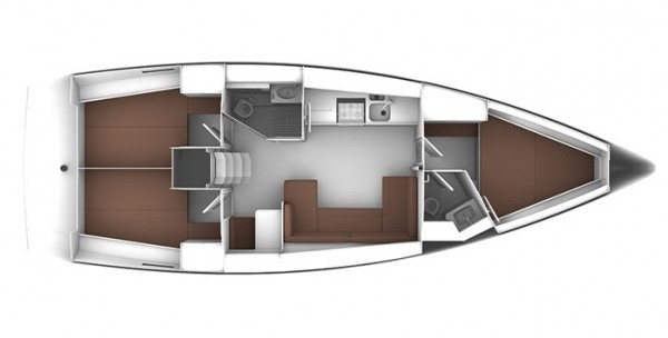 Veler de lloguer Bavaria 41S cruiser planol