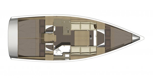 Dufour 350 GL layout