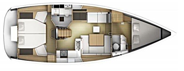 Sun Odyssey 41 DS layout