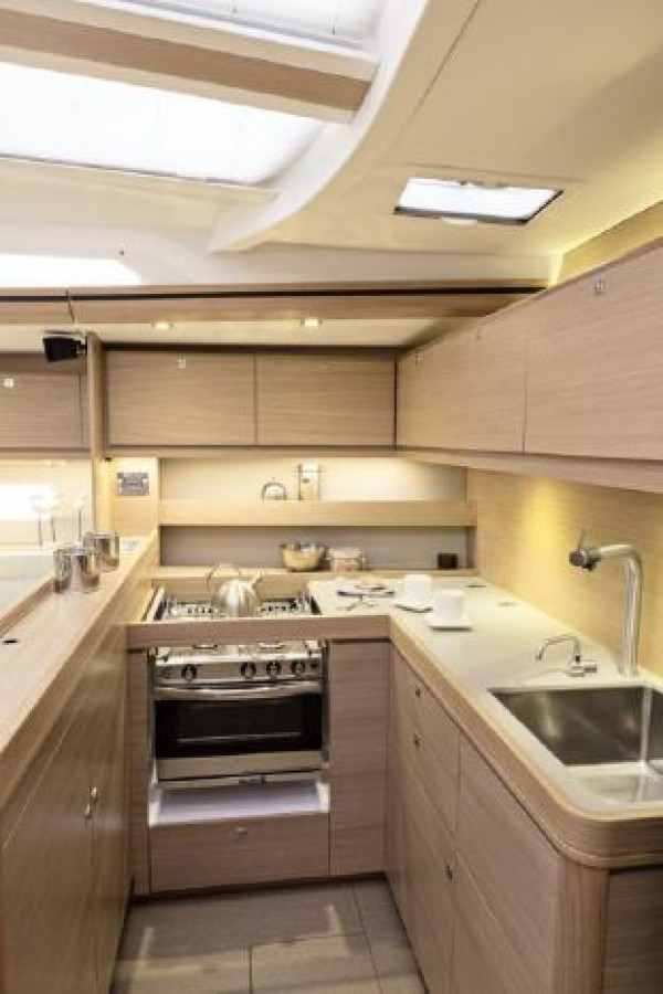 Dufour 560 GL sailboat charter, kitchen