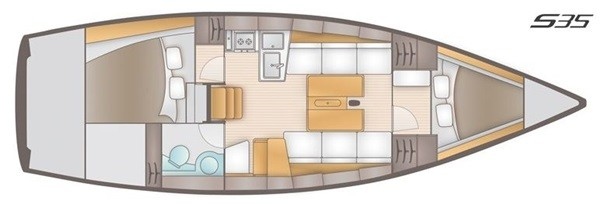 Salona 35 veler de lloguer, layout