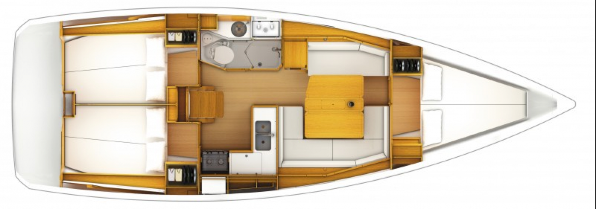 Bateau de location Sun Odyssey 389 layout