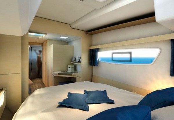 40 Quatour catamaran charter, cabin