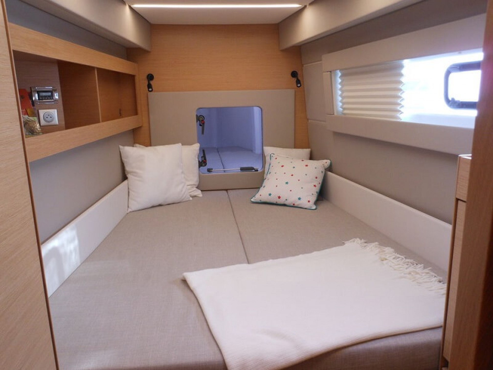 Nautitech 46 open catamaran charter cabin