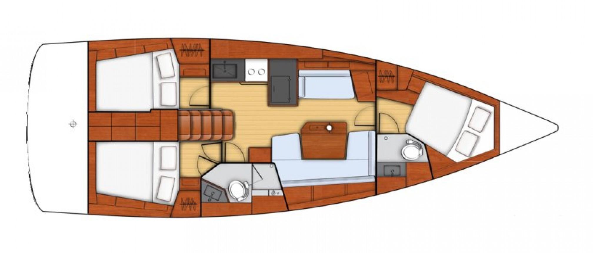 Oceanis 41.1 layout