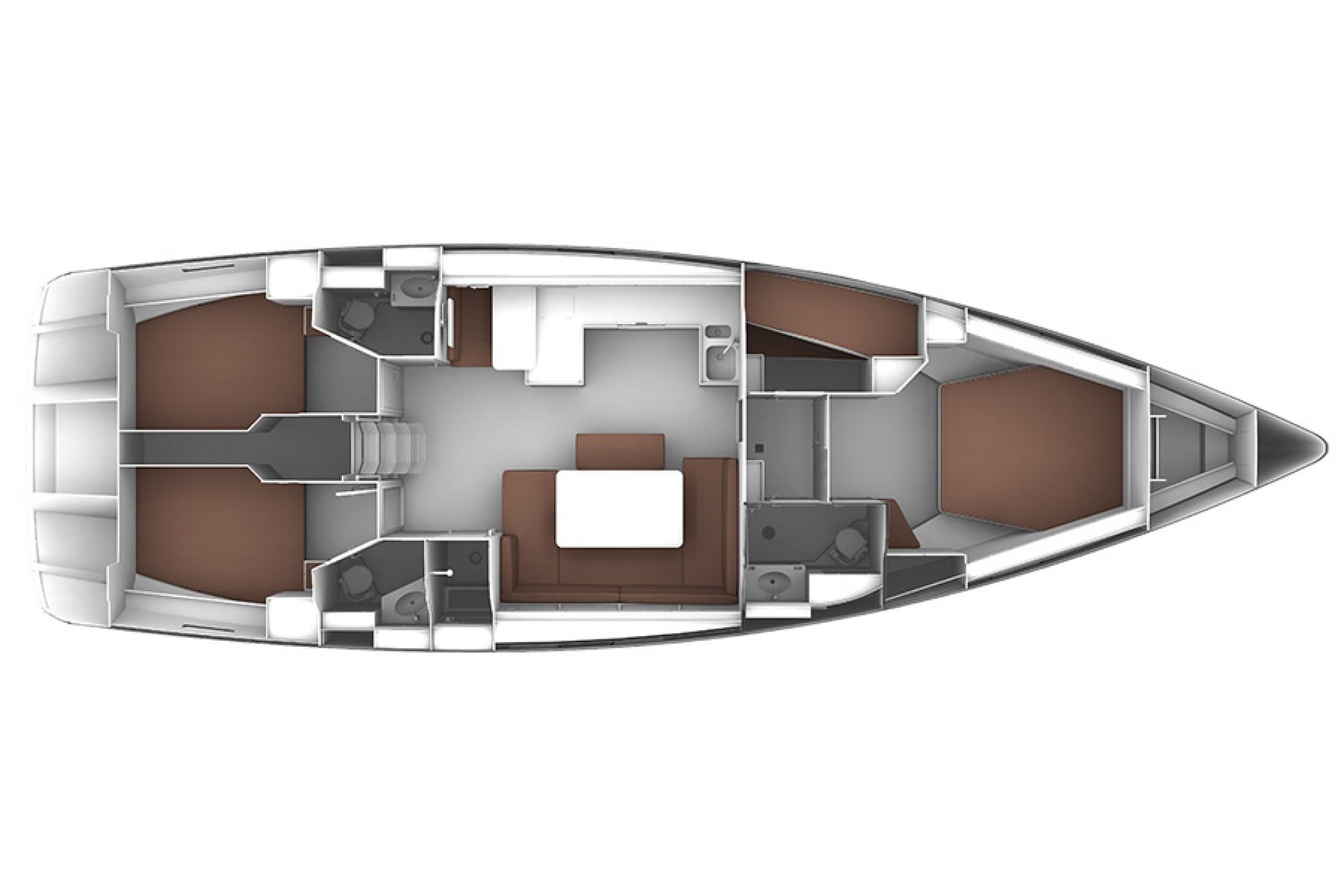 Veler de lloguer Bavaria 51 Cruiser (4cab) layout