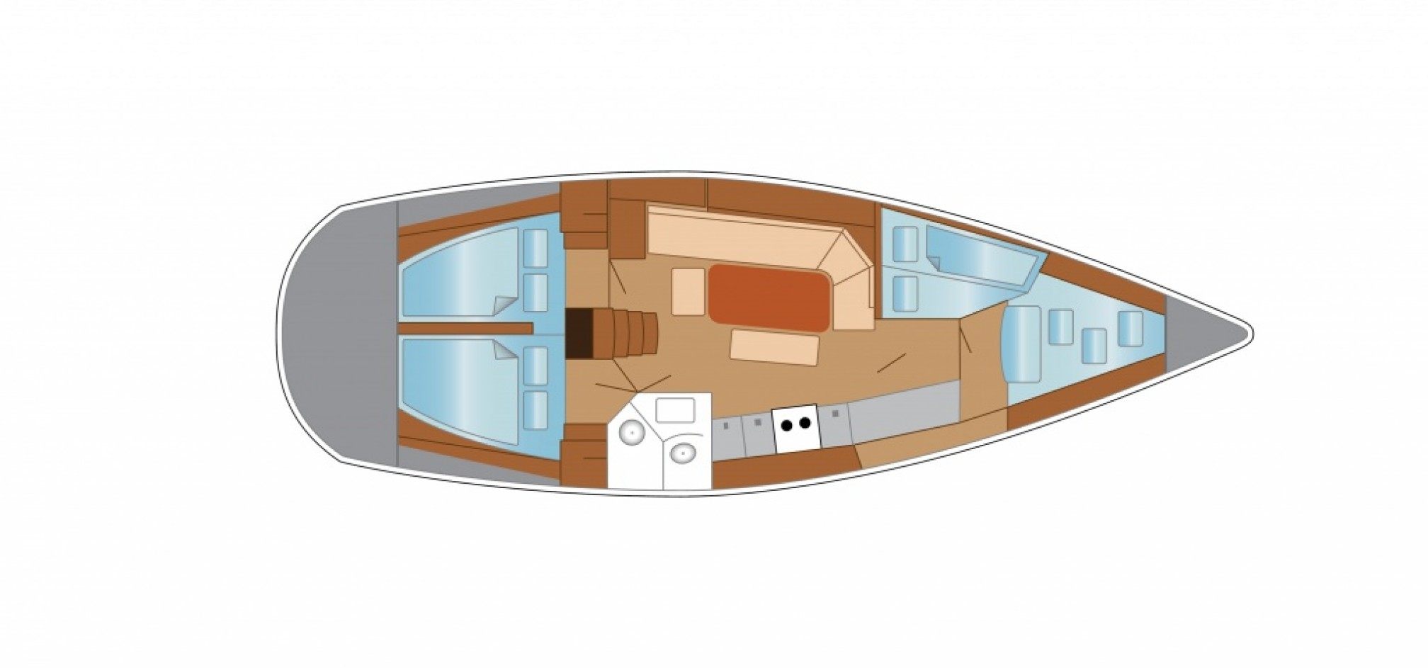 Bateau de location Cobra 41 layout