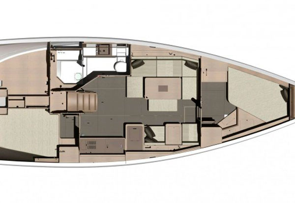 Velero de alquiler Dufour 412 GL plano