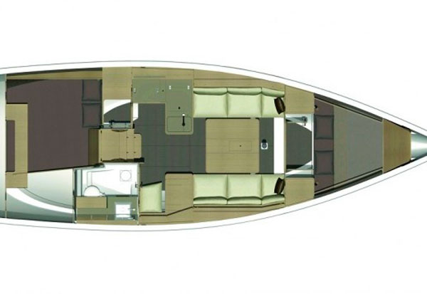 Velero de alquiler Dufour 350 GL plano