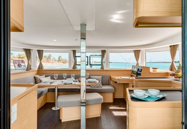 Lagoon 42 catamaran charter salon