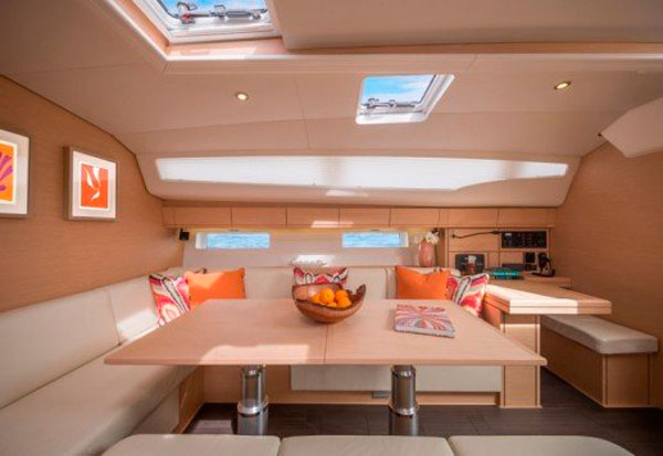 Jeanneau 54 sailboat charter salon