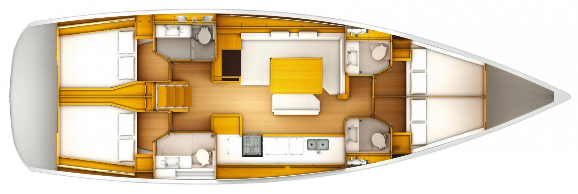 Bateau de location Sun Odyssey 519 layout