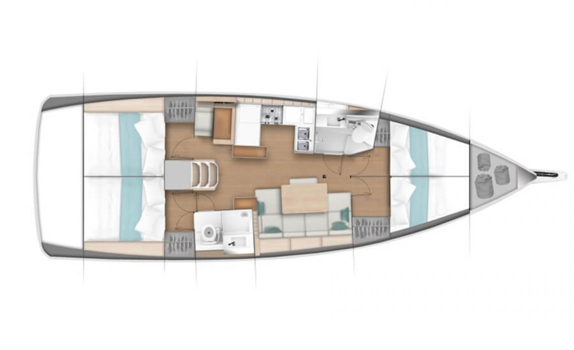 Velero de alquiler Sun Odyssey 440 plano