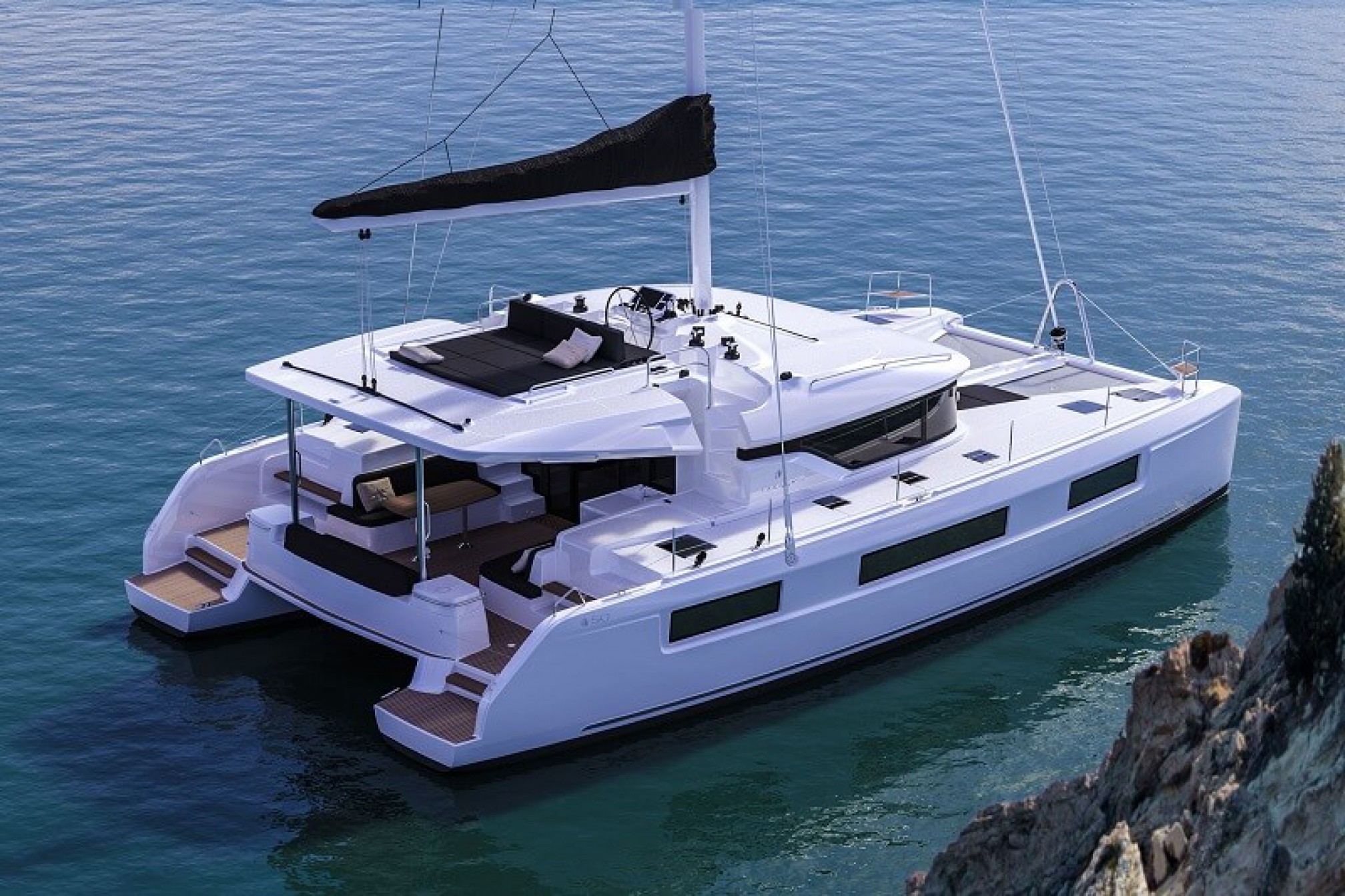 Lagoon 50 catamaran charter mooring