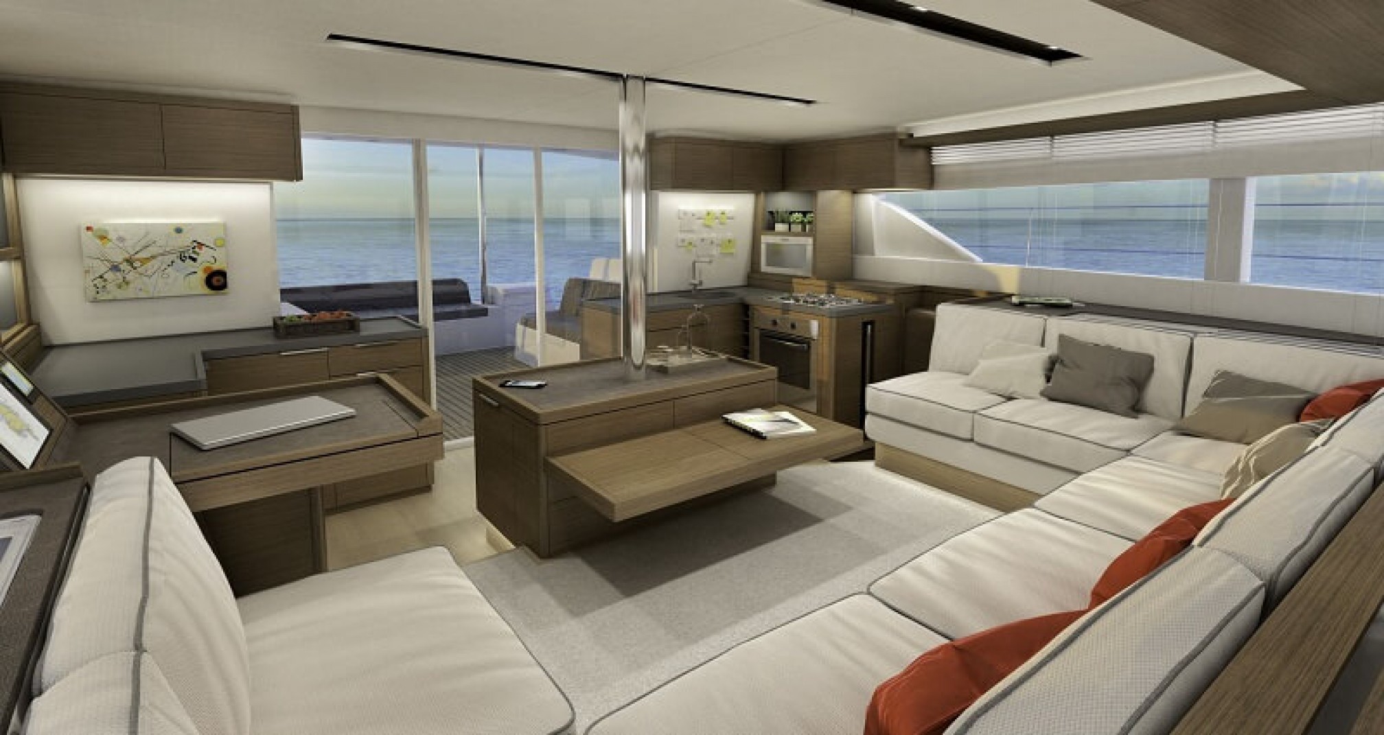 Lagoon 50 catamaran charter salon