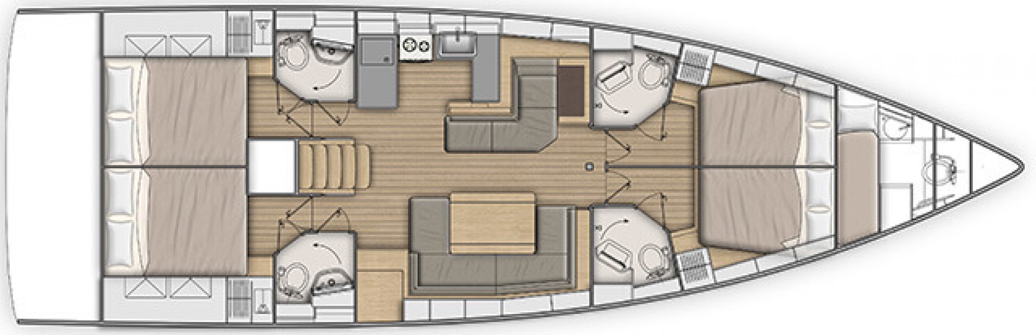 Veler de lloguer Oceanis 51.1 planol