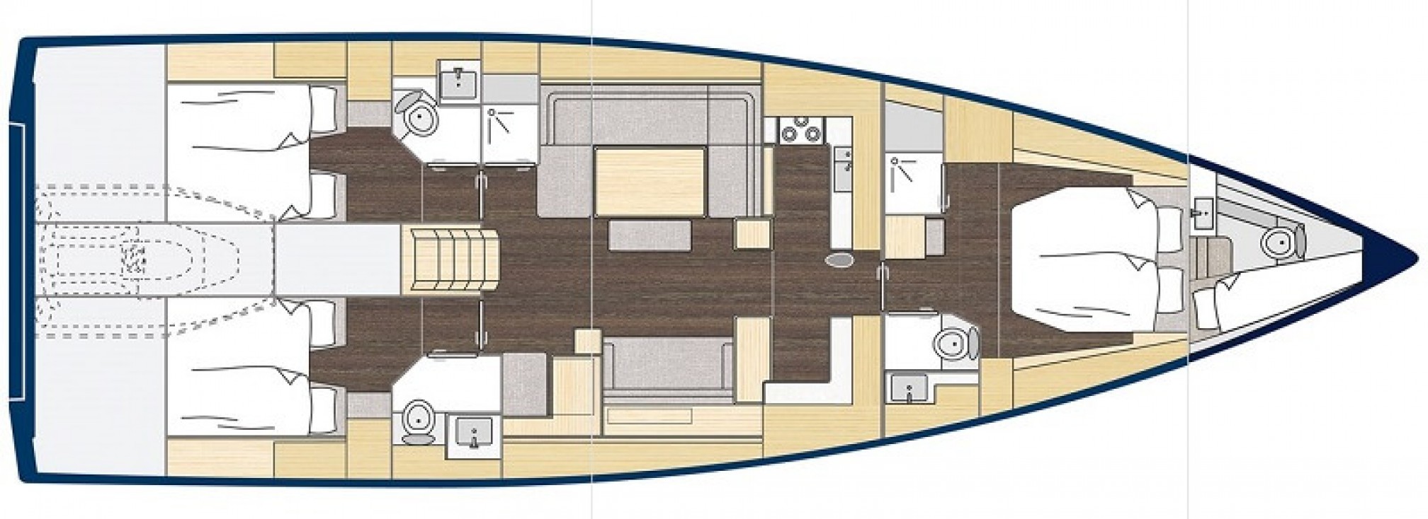 Veler de lloguer Bavaria 57C planol