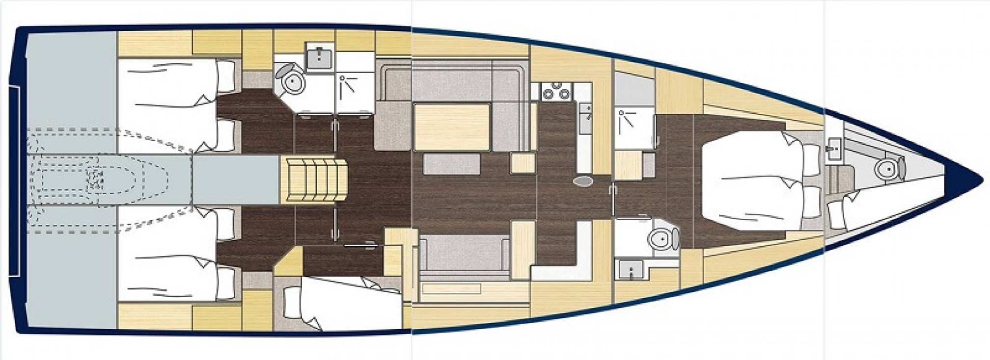 Veler de lloguer Bavaria 57C planol