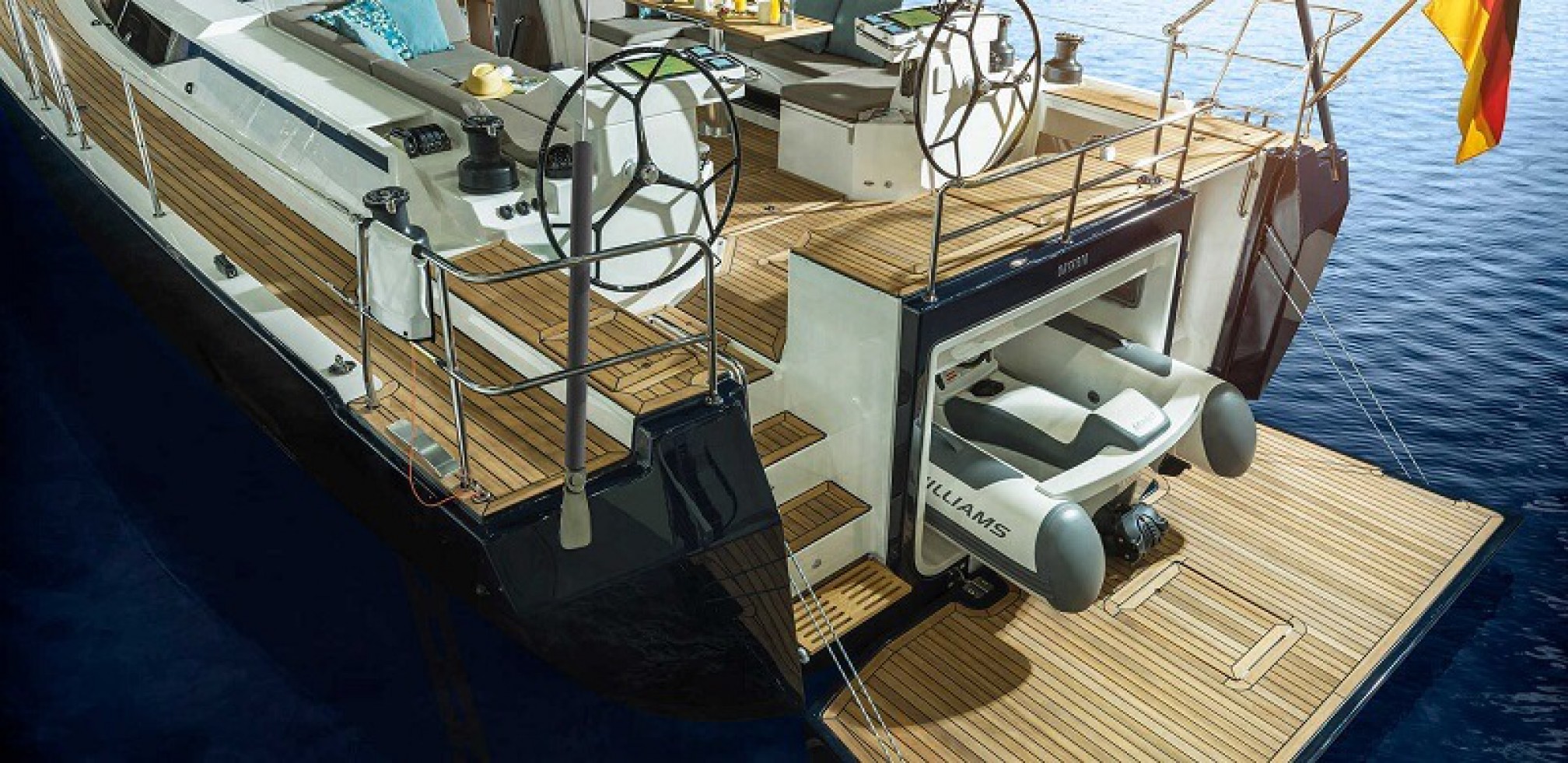 Bavaria 57C sailboat charter cockpit