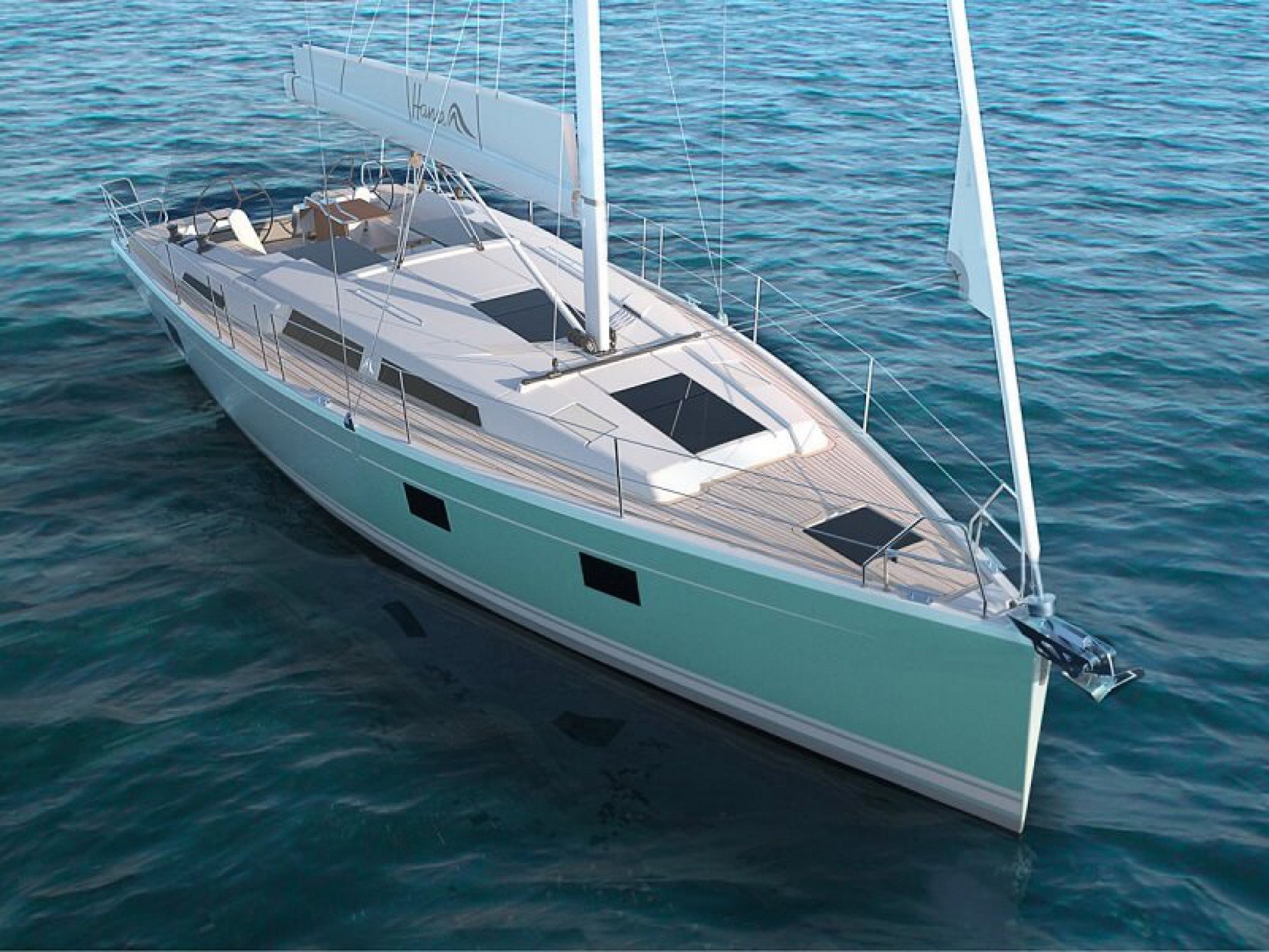 Velero de alquiler Hanse 418 fondeado