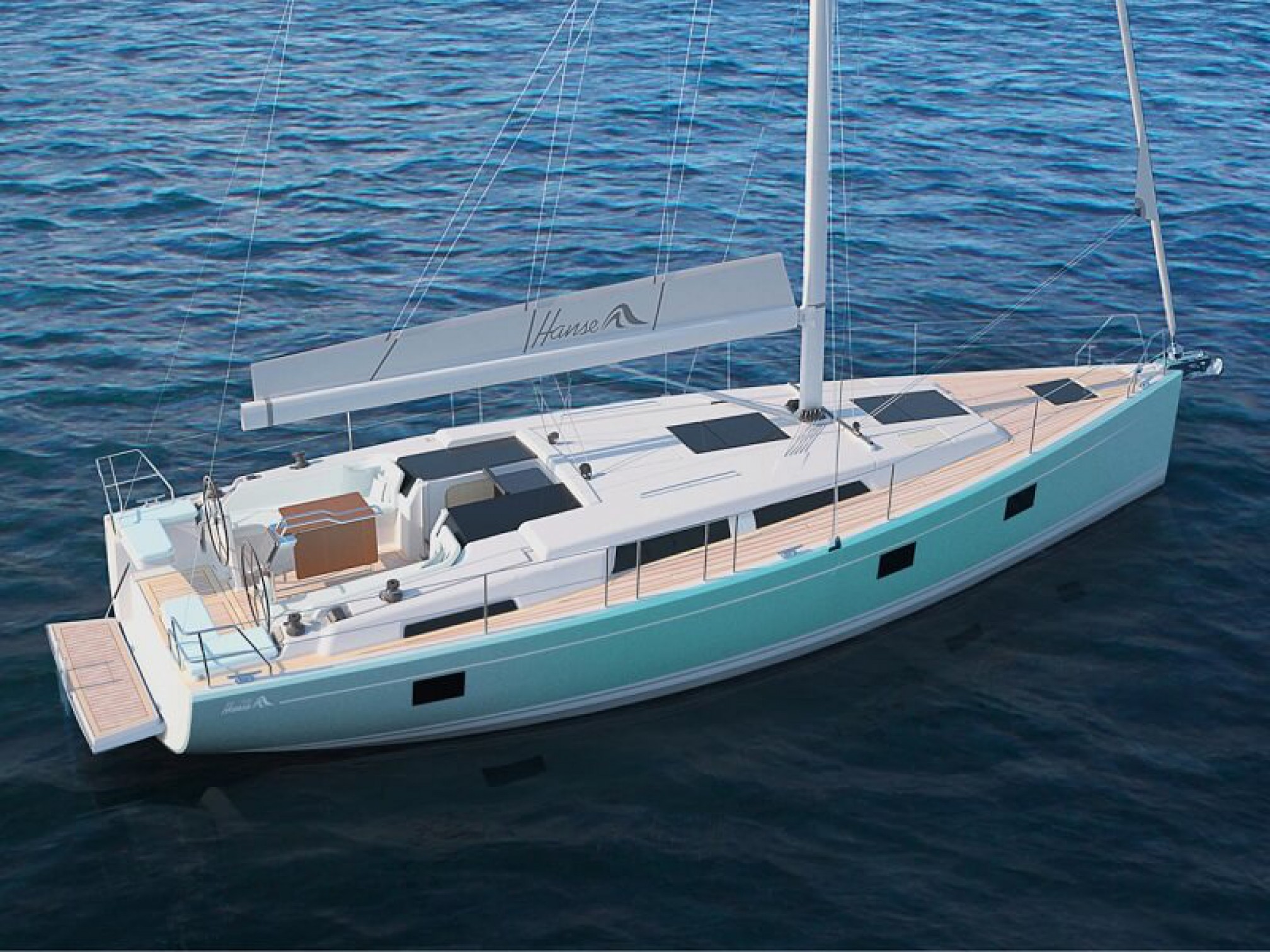 Velero de alquiler Hanse 418 fondeado