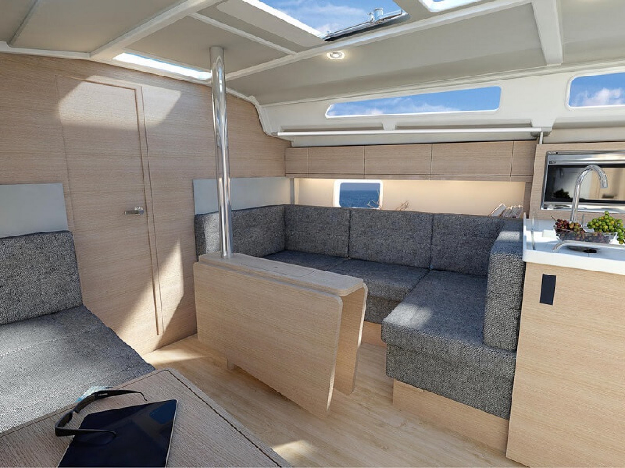 Voilier de location Hanse 388 (3 cab) salon