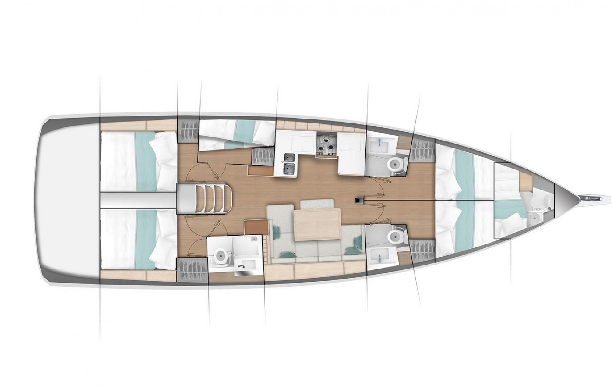 Voilier de location Sun Odyssey 490 disposition