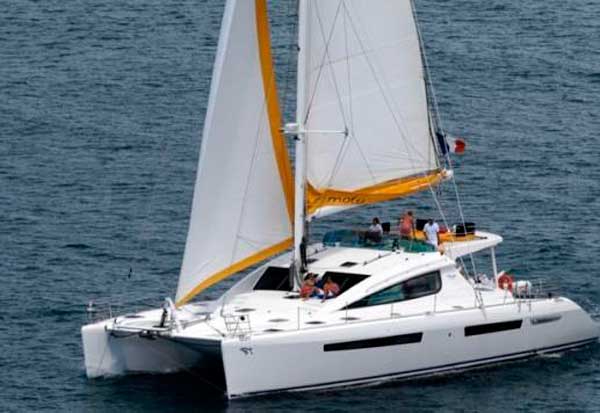 Privilege 615 catamaran charter sailing