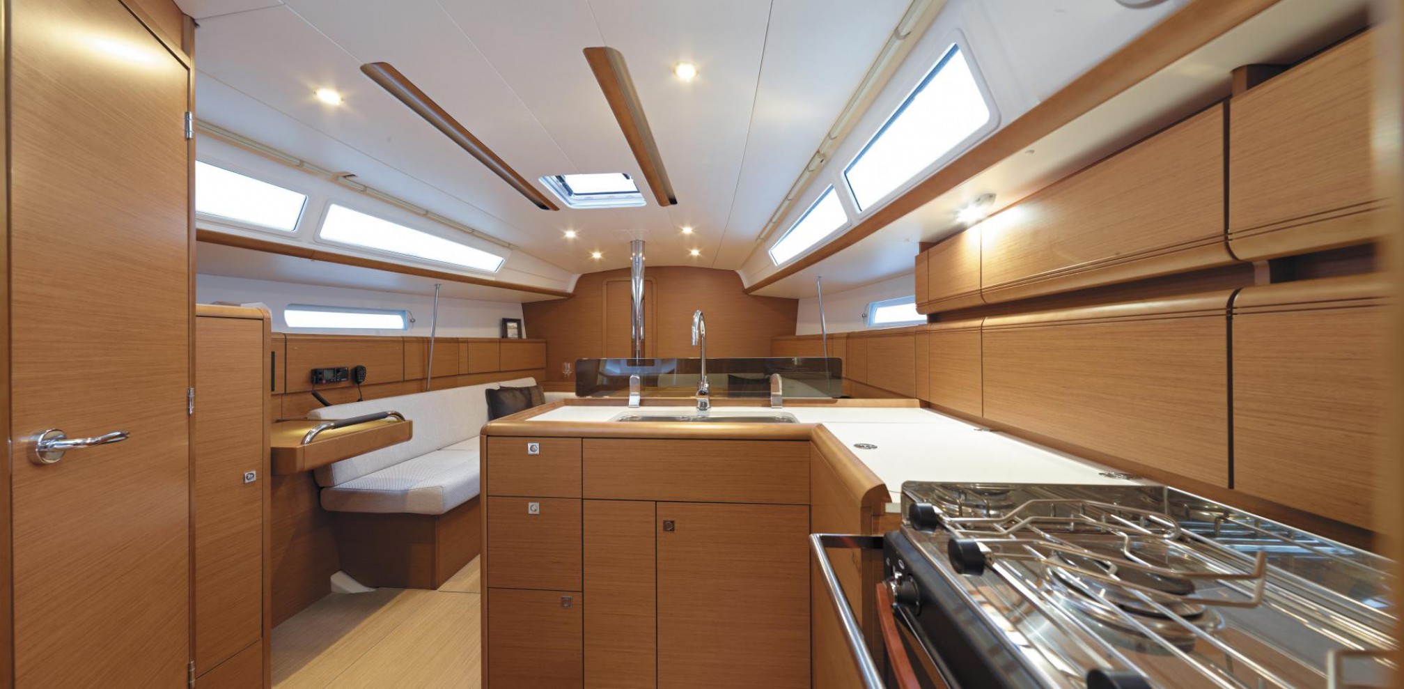 Sun Odyssey 389 sailboat charter salon