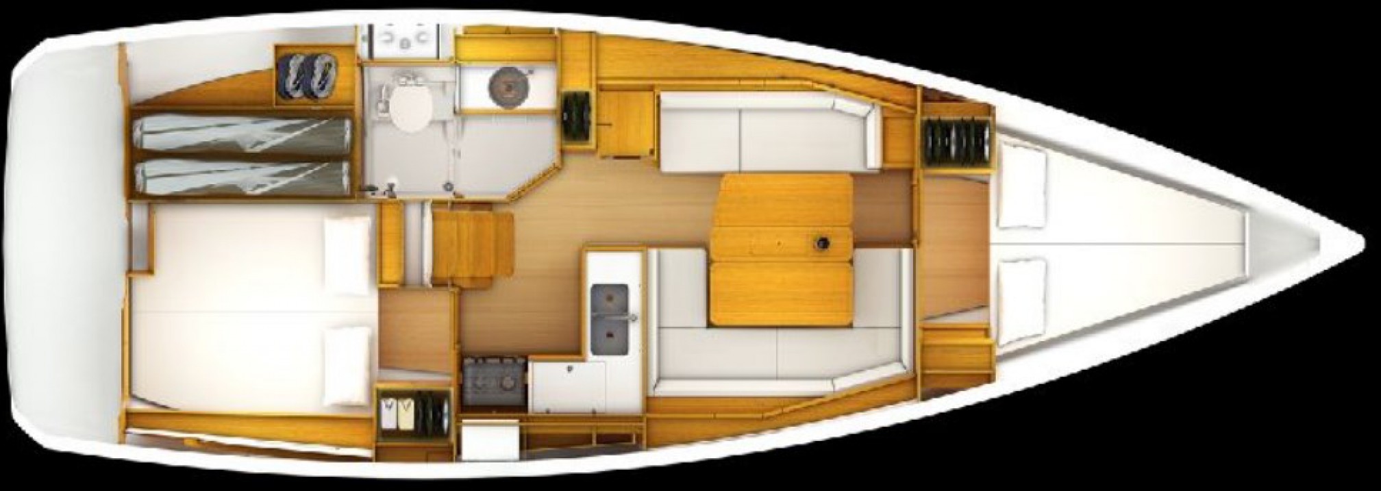 Sun Odyssey 389 sailboat charter layout