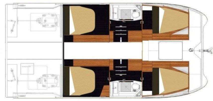 Catamaran de location Fountaine Pajot MY 37 disposition