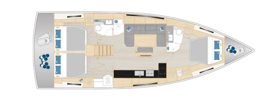 Hanse 460 Layout