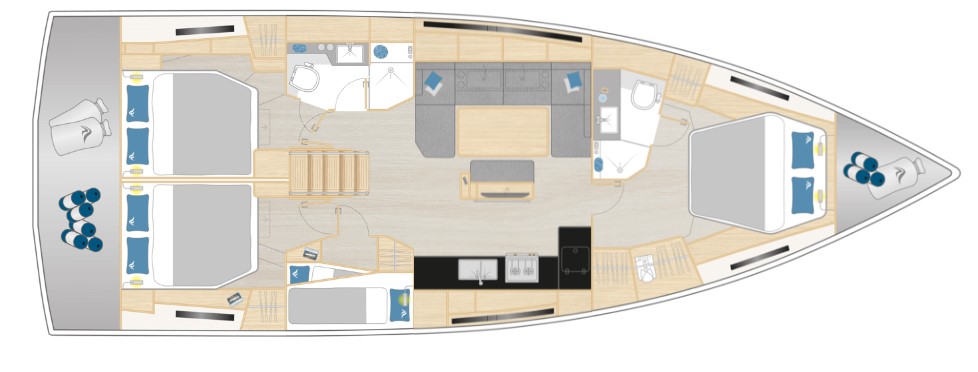 Hanse 460 Layout