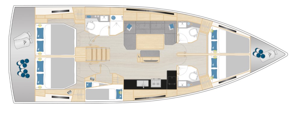 Hanse 460 Layout