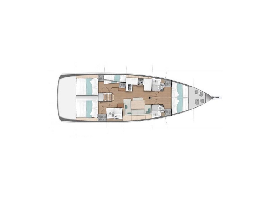 Voilier de location Sun Odyssey 490 disposition