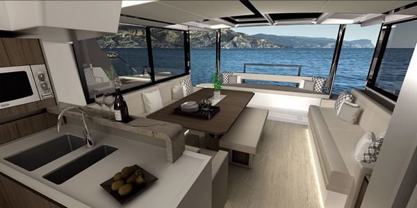 Catamaran de alquiler Bali 4.8 salón