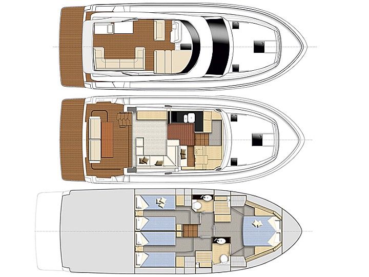 Iot de lloguer Bavaria Virtess 420 Fly (3 cab) plànol
