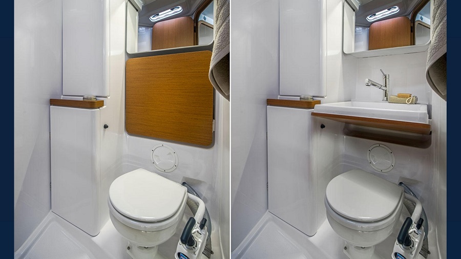 Velero de alquiler First 36 baño