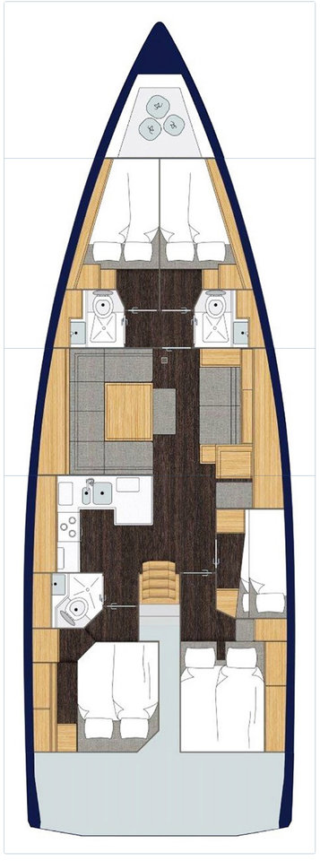 Bavaria C50 5 cab layout