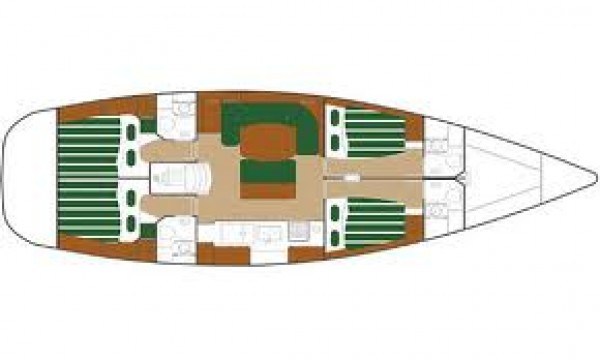 Beneteau 50 (4 cab)_Layout