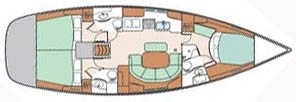 Oceanis 423 (3 cab) layout