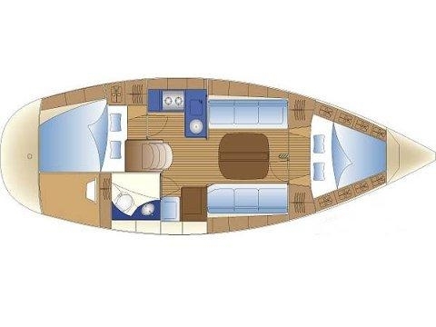 Арендный парусник Bavaria 32 (2 cab) план